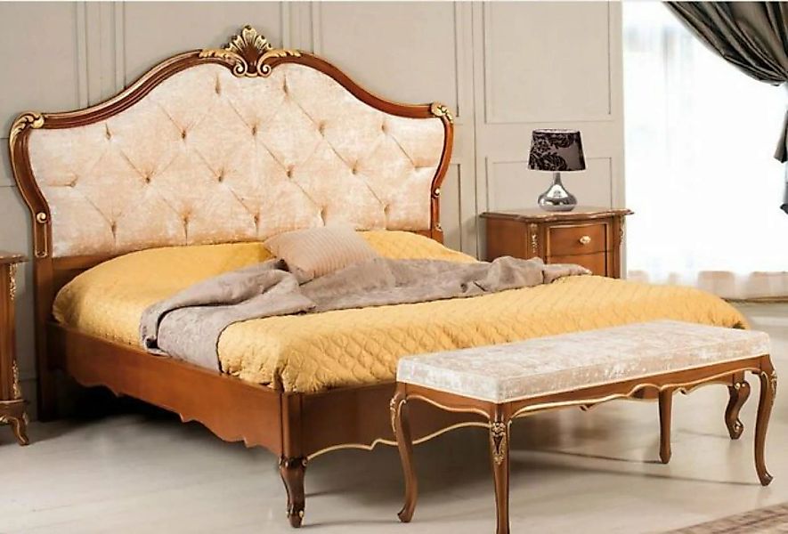 JVmoebel Bett, Bett Möbel Doppelbett Naturholz Schlafzimmer Möbel Design Be günstig online kaufen