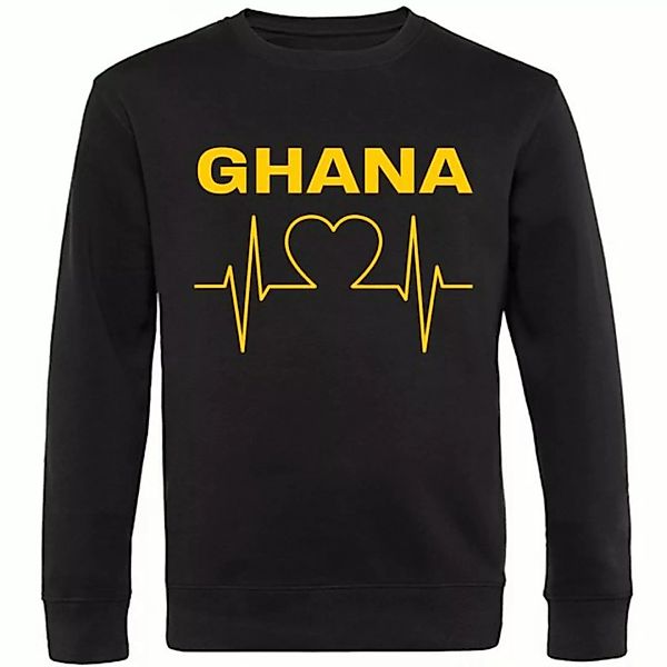 multifanshop Sweatshirt Ghana - Herzschlag - Pullover günstig online kaufen