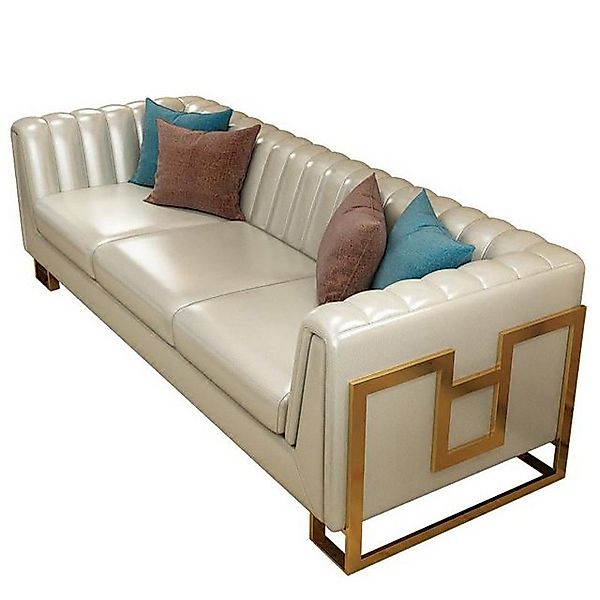 JVmoebel Sofa Ledersofa Couch Dreisitzer Design Modern Sofa 3 Sitzer Edelst günstig online kaufen