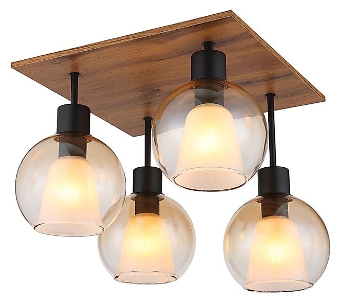 GLOBO LIGHTING Deckenleuchte »BARRY I«, Leuchtmittel E27   ohne Leuchtmitte günstig online kaufen