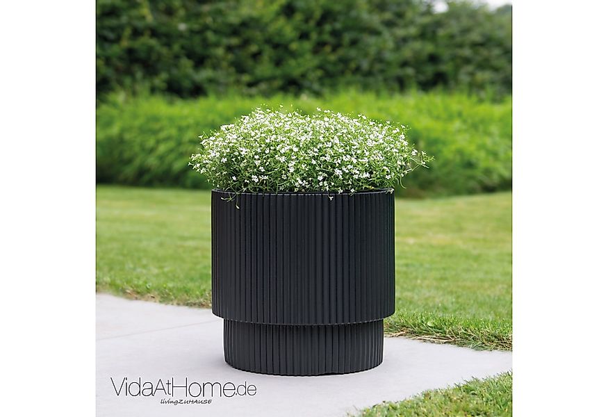 VidaAtHome.de Blumentopf Design-Pflanzgefäß IVY ø 30er, Modernes Rillendesi günstig online kaufen