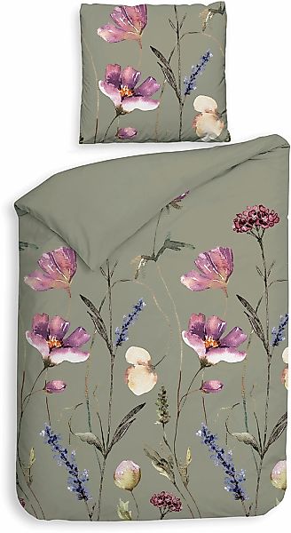 Heckett & Lane Bettwäsche "Vico" 2 Stk. tlg. Blumen Design, 100% Baumwolle günstig online kaufen