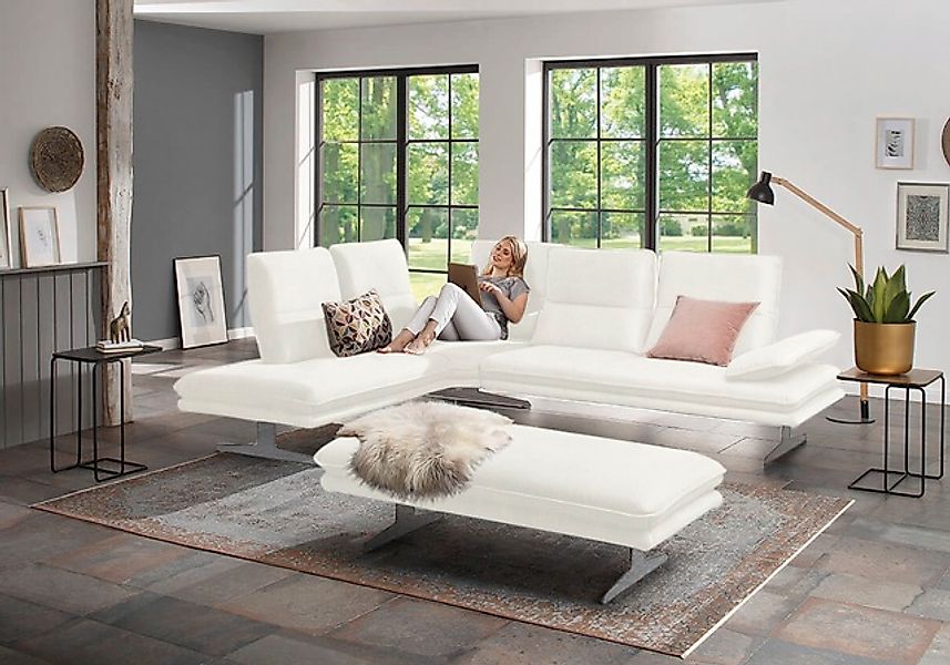 W.SCHILLIG Ecksofa »broadway, Designsofa, mit tollem Sitzkomfort, L-Form«, günstig online kaufen