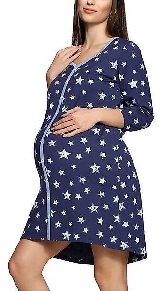 Be Mammy Umstandsnachthemd Damen Umstands Nachthemd 3/4 Arm mit Stillfunkti günstig online kaufen