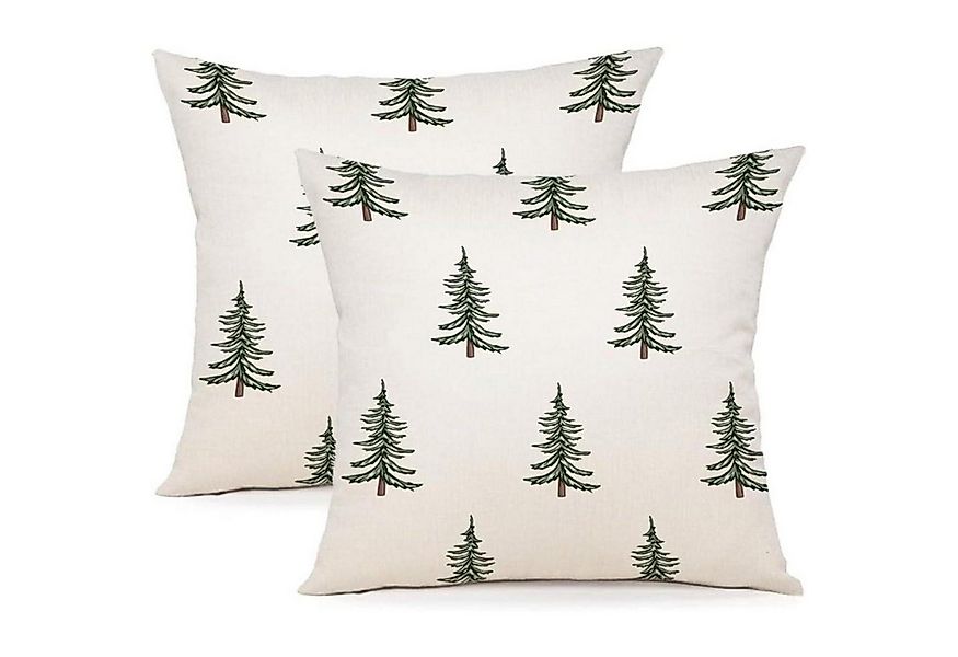 LuxusKollektion Dekohänger Kissenbezug Weihnachten 2er Set 45x45 Leinen Dek günstig online kaufen