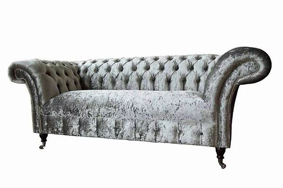 JVmoebel Sofa Chesterfield Design Sofa Couch 2 Sitzer Polster Grau Sofas Co günstig online kaufen