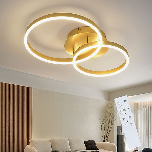 ZMH LED Deckenleuchte Wohnzimmer Modern Gold günstig online kaufen