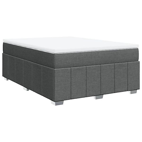 vidaXL Boxspringbett mit Matratze Dunkelgrau 140x200 cm Stoff 3285478 günstig online kaufen
