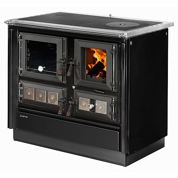 Justus Küchenofen Rustico 90 2.0 Stahl Schwarz 7 kW günstig online kaufen