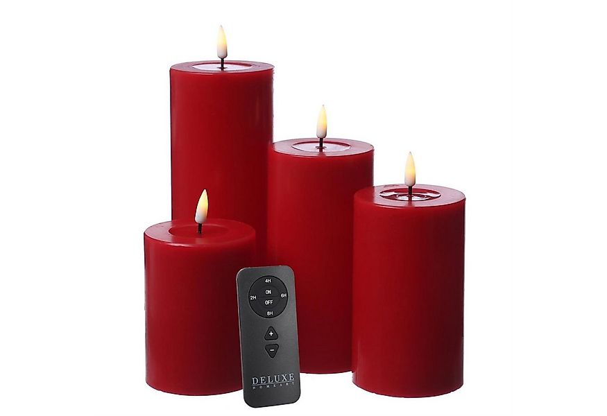 Deluxe Homeart LED-Kerze LED Kerzenset MIA Echtwachs Deluxe 4 Größen mit Ba günstig online kaufen