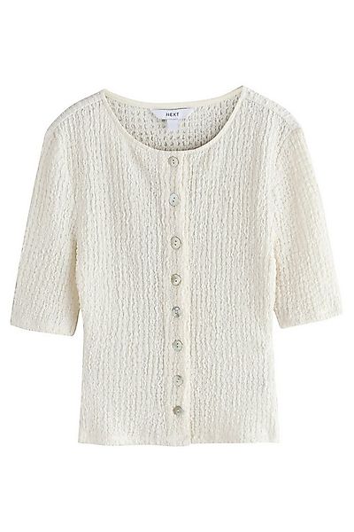 Next Kurzarmbluse Strukturiertes Oberteil mit halblangen Ärmeln (1-tlg) günstig online kaufen