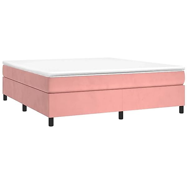 vidaXL Boxspringbett mit Matratze Rosa 180x200 cm Samt 3144698 günstig online kaufen