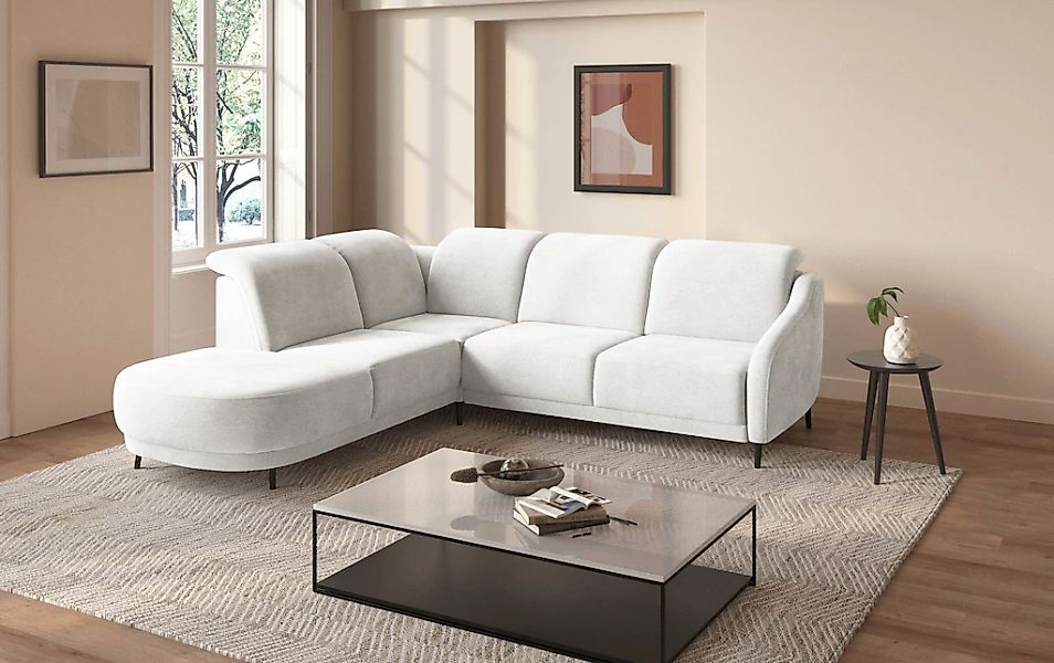 sit&more Ecksofa »Blues L-Form«, wahlweise mit Klapptisch und USB günstig online kaufen