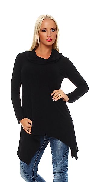 Mississhop Rollkragenpullover Tunika Langarmshirt mit Rollkragen günstig online kaufen