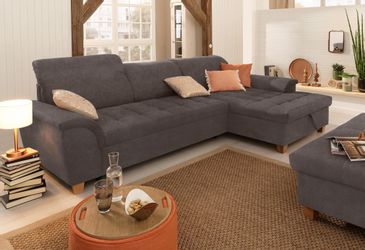 Home affaire Ecksofa "Lyla L-Form" mit Recamiere, wahlweise mit Rückenfunkt günstig online kaufen