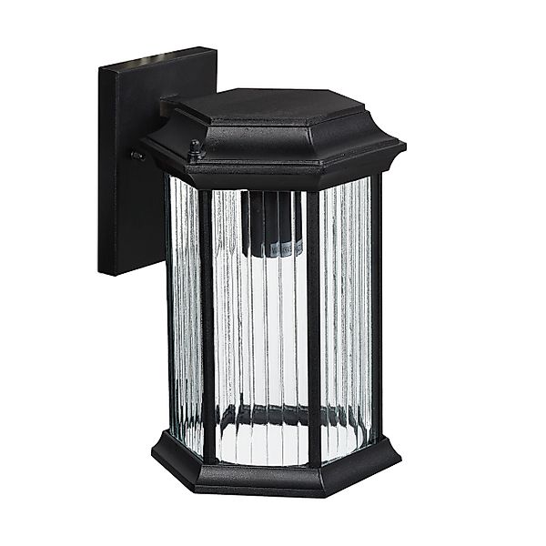 relaxdays Außen-Wandleuchte Sechseckige Außenlampe für die günstig online kaufen