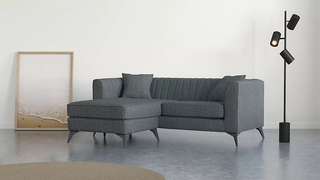 Places of Style Ecksofa MATTHEW B/T/H: 201/162/74 cm, ideal für kleine Räum günstig online kaufen