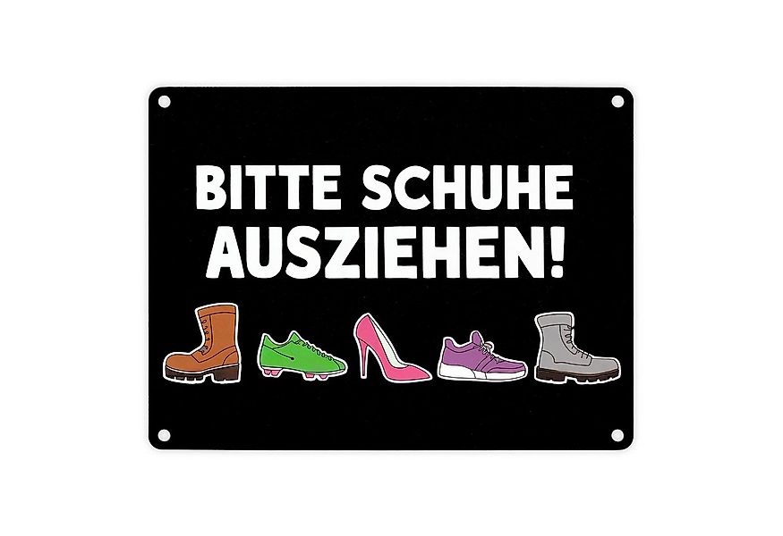 speecheese Metallschild Bitte Schuhe ausziehen Metallschild in 15x20 cm günstig online kaufen