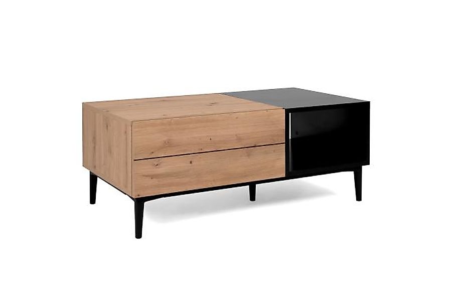 Finori Couchtisch, Artisan Oak / Schwarz B x H x T ca. 100 x 40 x 55 cm günstig online kaufen