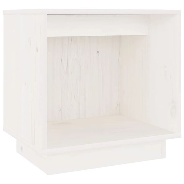 vidaXL Nachttisch Weiß 40x30x40 cm Massivholz Kiefer Modell 1 günstig online kaufen