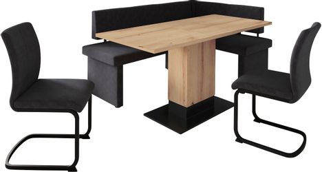 HELA Eckbankgruppe "Pia" Set, 4 Stk. tlg. Esstisch ausziehbar, Bank links/r günstig online kaufen