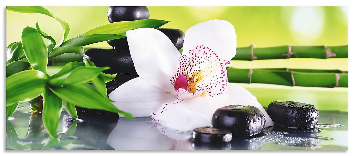 Artland Küchenrückwand »Spa Steine Bambus Zweige Orchidee«, (1 tlg.), Alu S günstig online kaufen
