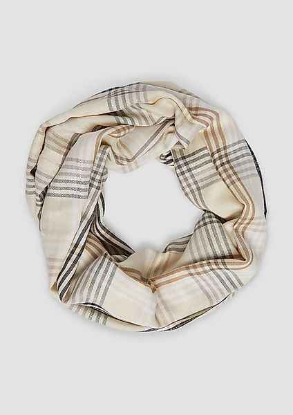 s.Oliver Loop Snood, Weicher Loopschal aus Modalmix mit Karomuster günstig online kaufen