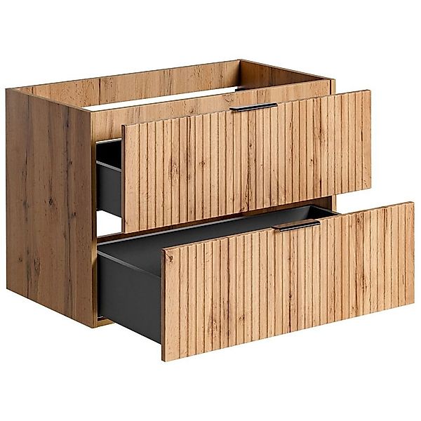 Lomadox Waschbeckenschrank ADELAIDE-56 Wotaneiche Nb. 2 günstig online kaufen