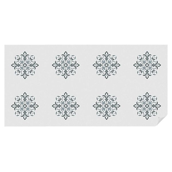 Tulup Fensterfolie Klassischer Schmuck Milchglasfolie 200x100 cm Weiß Milch günstig online kaufen