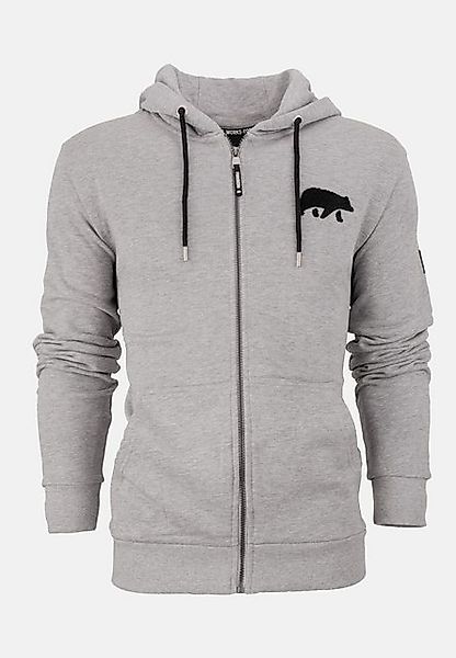 FORSBERG T-Shirt Zip-Hoodie mit Frottee Logo günstig online kaufen