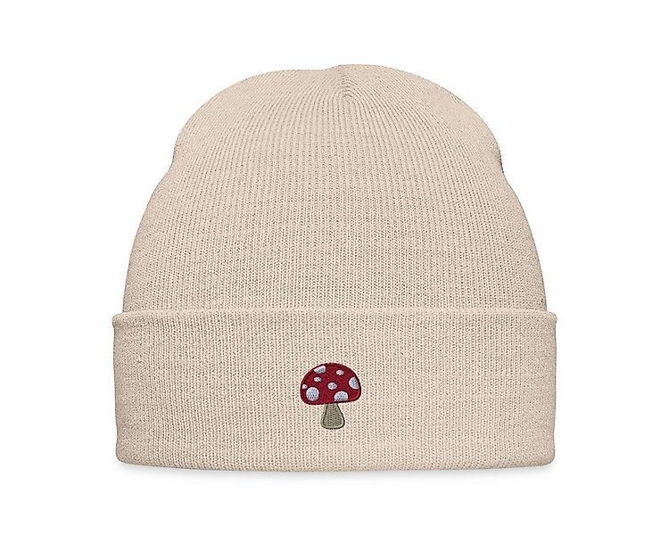 Spreadshirt Beanie Fliegenpilz Stickoptik Pilzliebe Im Retro-Stil Bestickte günstig online kaufen