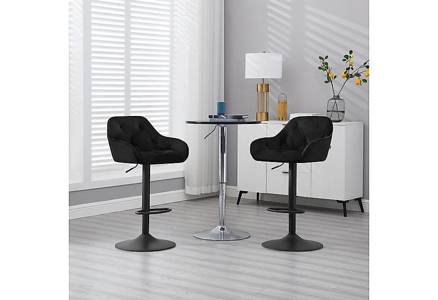Woltu Barhocker (2 St), höhenverstellbar drehbar, mit Armlehmen Fußstütze günstig online kaufen