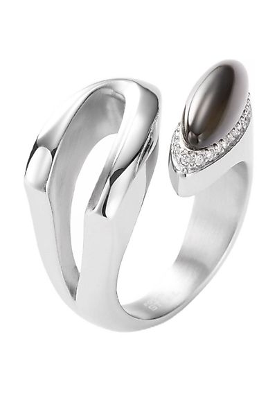 Fossil Fingerring Damenring Edelstahl Silber Zirkonia günstig online kaufen