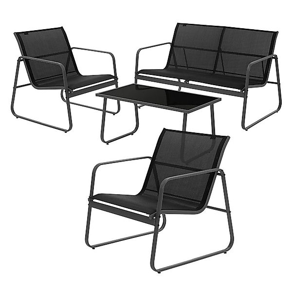 ML-DESIGN Gartenlounge-Set Balkonmöbel Set aus Stahl günstig online kaufen
