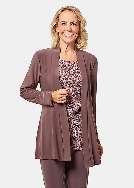 GOLDNER Shirtjacke Kurzgröße: Leichte Shirtjacke lila günstig online kaufen
