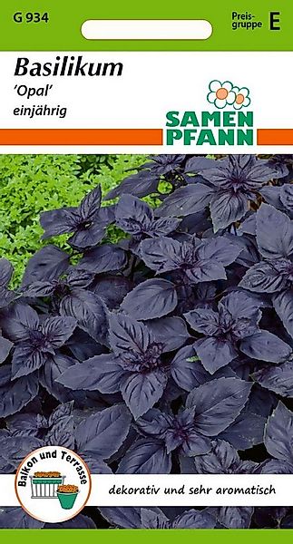 SAMEN PFANN Kräutersamen Basilikum, rot - Basilikum-Samen Kräuter-Samen Gew günstig online kaufen
