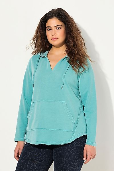 Ulla Popken Sweatshirt Hoodie offenkantig Kapuze günstig online kaufen