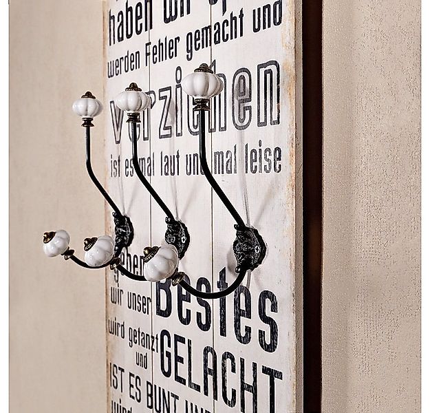 Melko Garderobe Garderobenpaneel Wandgarderobe mit 6 Haken Wandpaneel Flurg günstig online kaufen