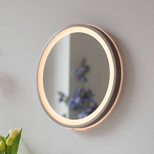 LED-Wandspiegel VIDRO, bronze, Ø 36 cm, Powerbank, Schalter günstig online kaufen