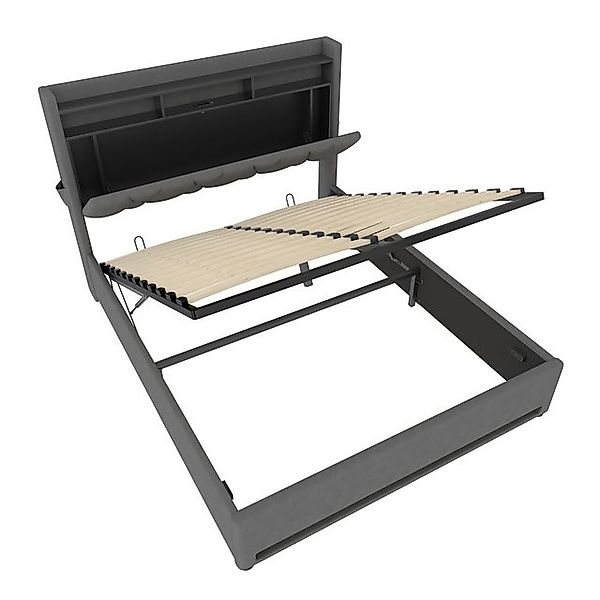 Odikalo Stauraumbett Polsterbett Jugendbett USB Hydraulik Stauraum 140/160x günstig online kaufen