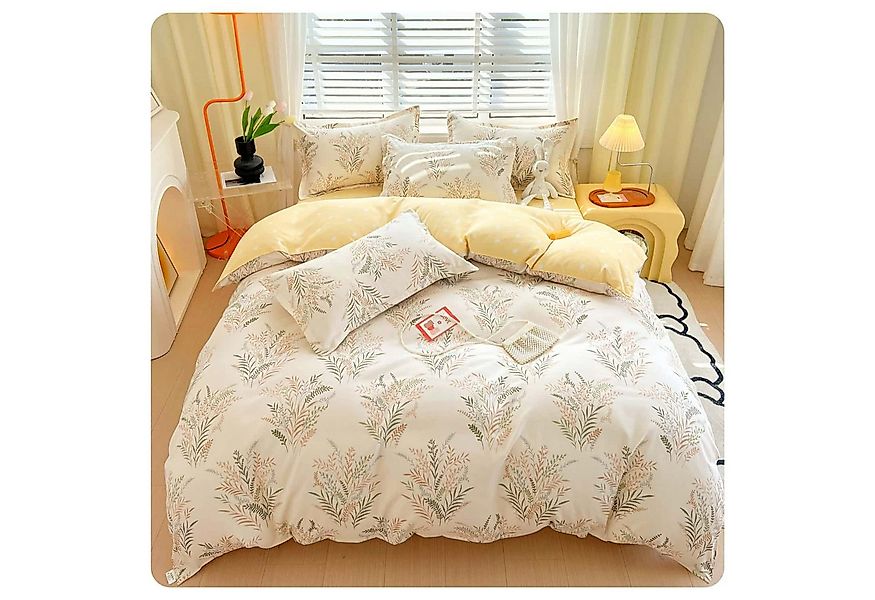 ibettertec Bettwäsche Bettbezug Set 135x200, 200x200 cm mit Kissenbezug 80X günstig online kaufen