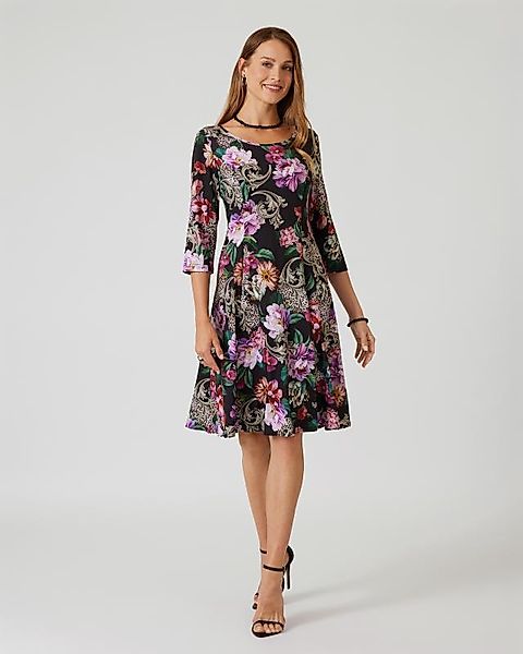 Let's Dress! A-Linienkleid mit Blumen-Print günstig online kaufen