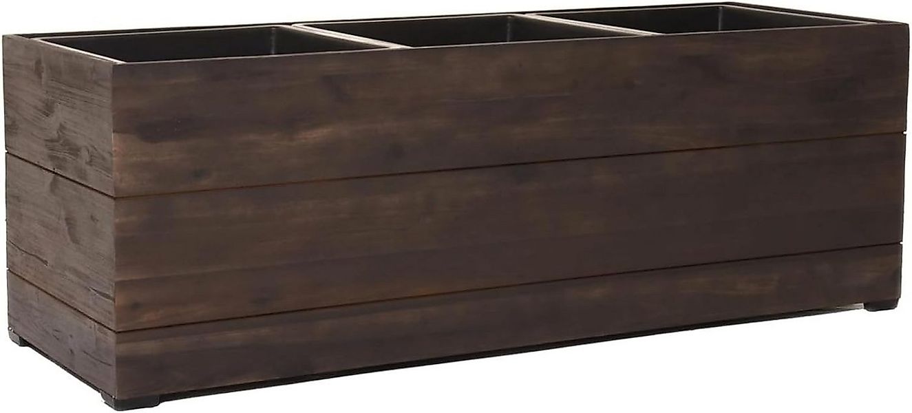 VIVANNO Pflanzkübel Holz MAXI Kasten - Braun Maserung (1 St), 91x33x35 cm günstig online kaufen