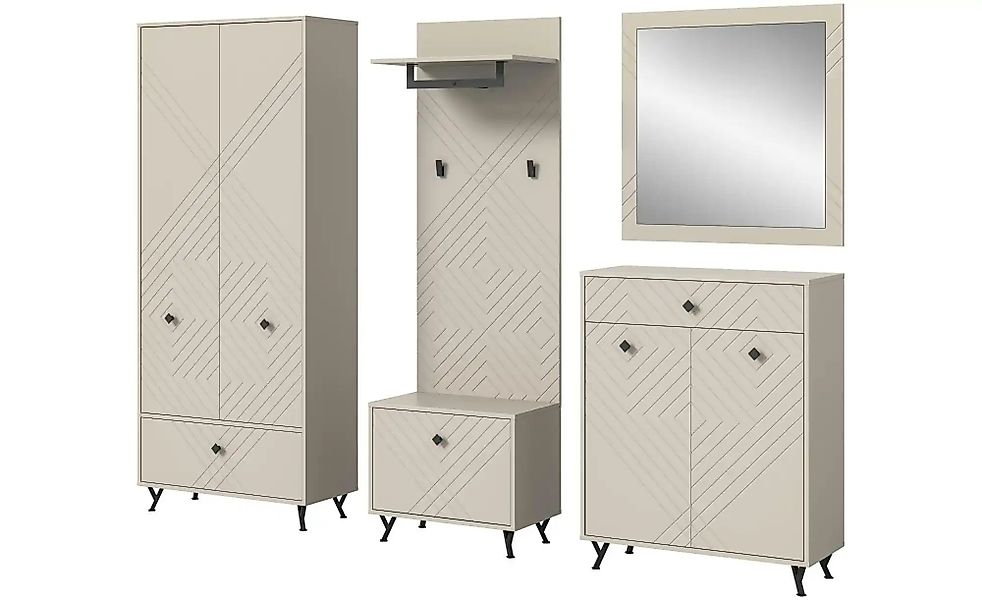 Garderobenkombination  Notes ¦ beige ¦ Maße (cm): B: 250 H: 190 T: 35.0 Gar günstig online kaufen
