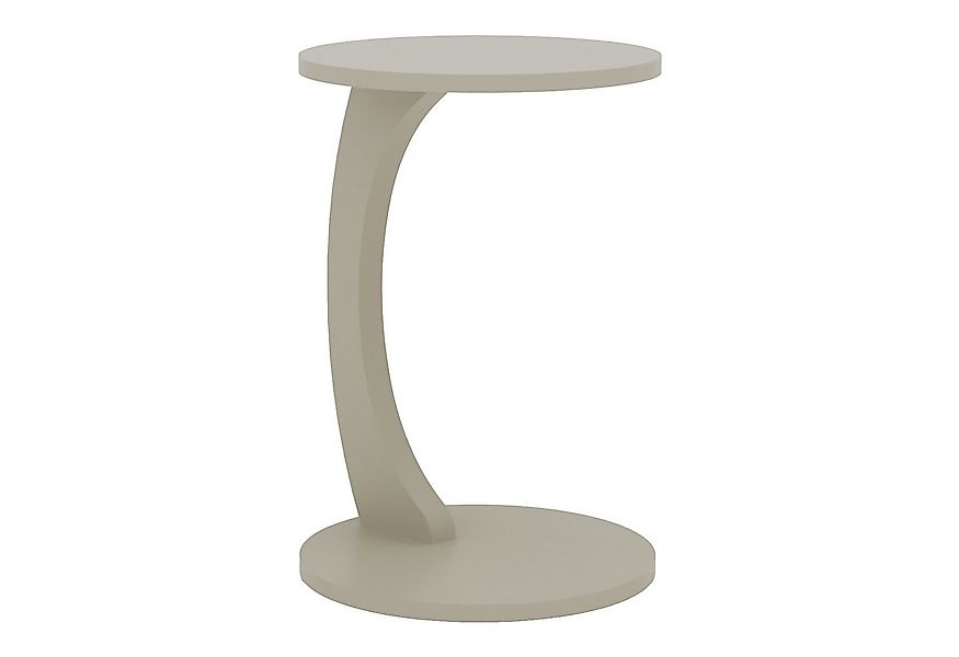 en.casa Beistelltisch, »Holeby« C-Form mit 4 Rollen rund 56 x Ø 38 cm Sands günstig online kaufen
