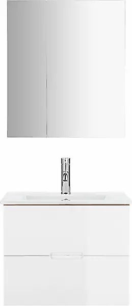 welltime Badmöbel-Set »Lund Badmöbel Set Badschrank Badezimmerset« günstig online kaufen