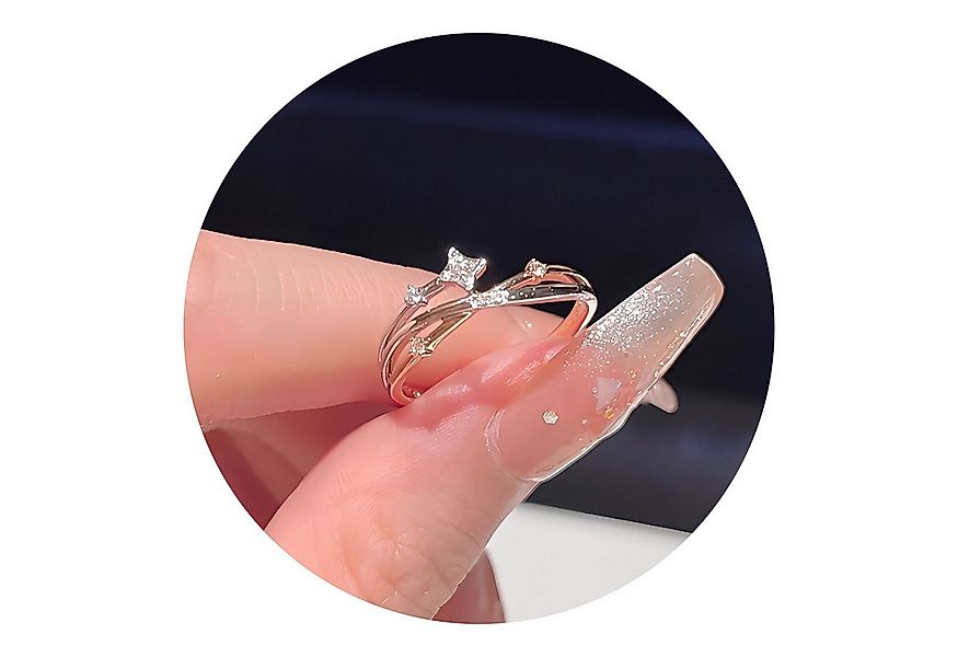 The Beauty House Fingerring Damen Ring Silberfarbe Verstellbar Zirkonia Ste günstig online kaufen