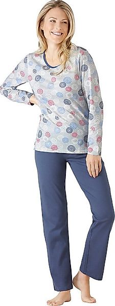 Hajo Pyjama Damen-Schlafanzug Single-Jersey gemustert günstig online kaufen