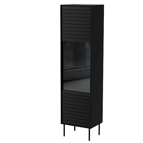 99rooms Vitrine Corn (Standvitrine, Wohnmöbel) 1 grifflose Tür, aus Holzwer günstig online kaufen