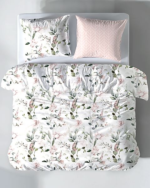 MTOnlinehandel Wendebettwäsche Kolibri & Blumen in günstig online kaufen